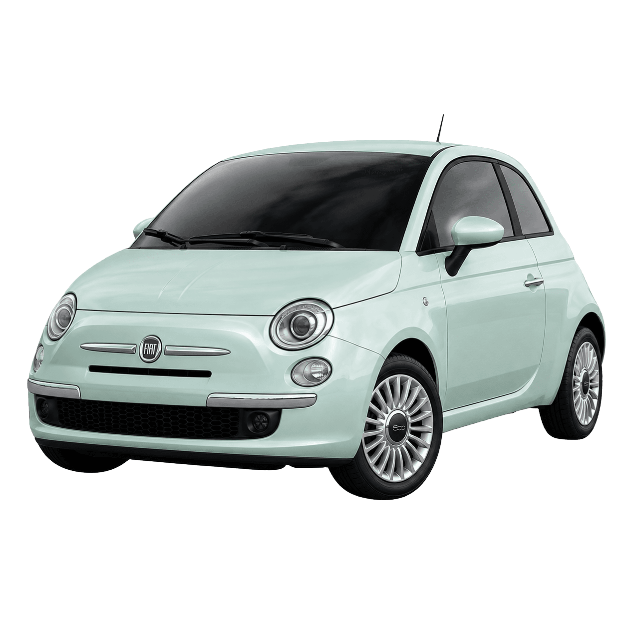 Fiat 500 compact hire car for easy local driving in Cardiff